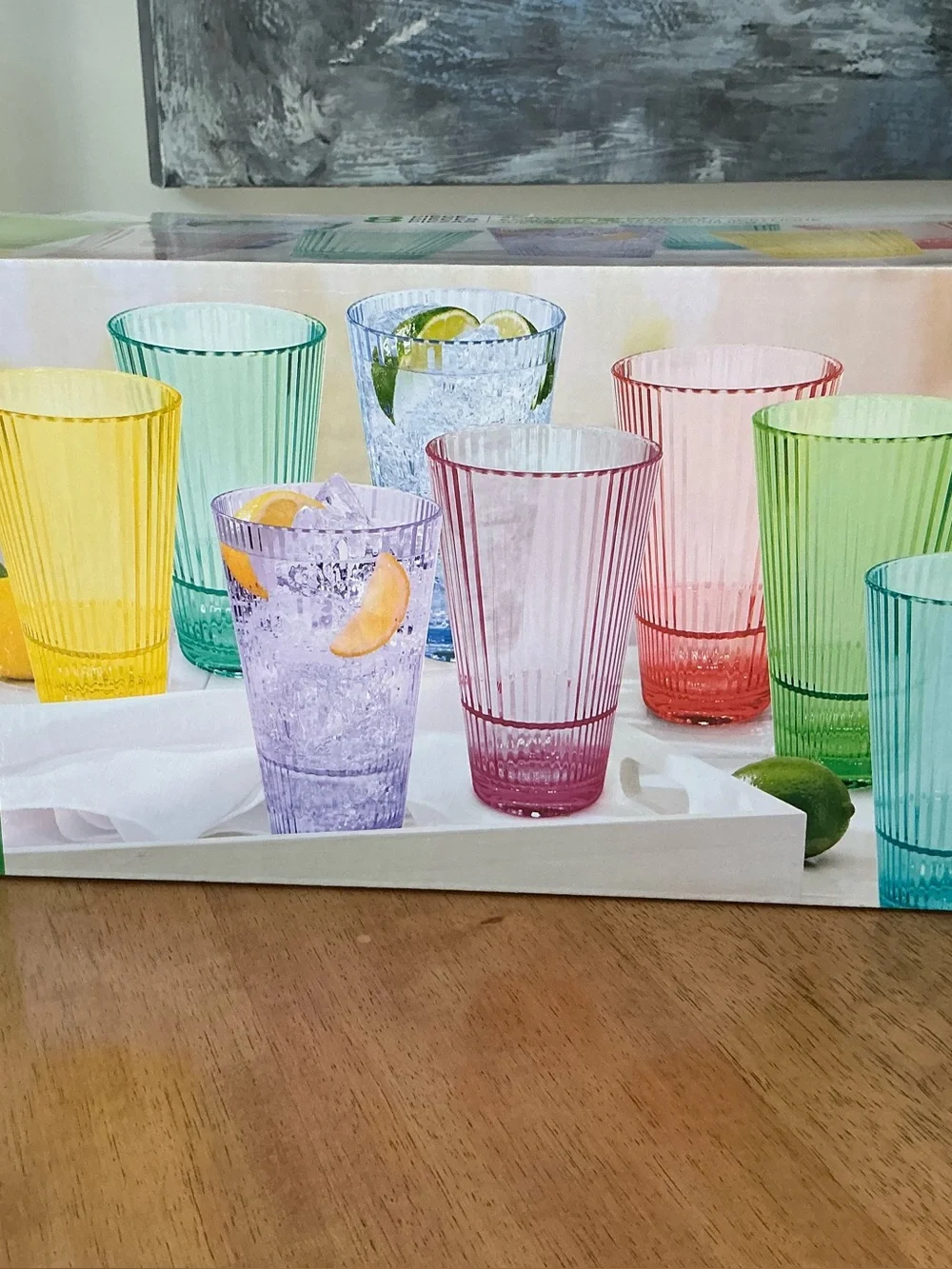 New Multi Color Acrylic Tumblers Drinkware 8 pc. Set